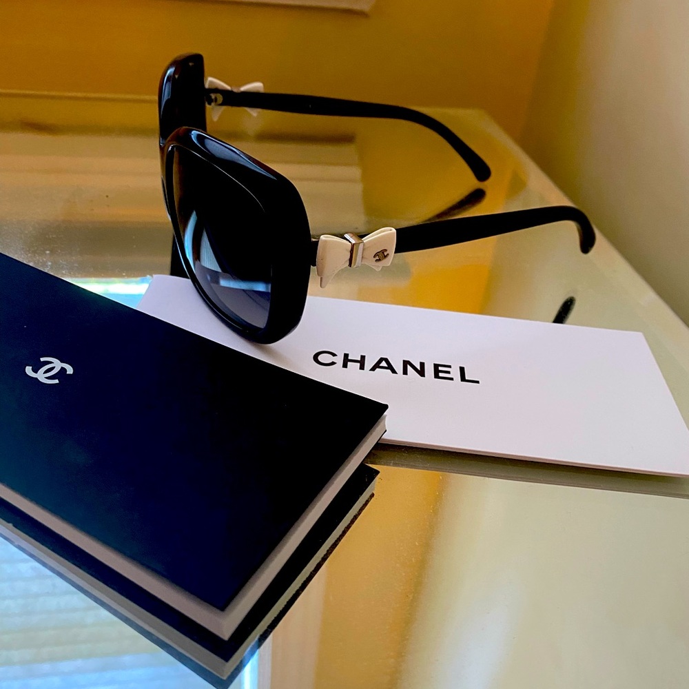 Acetate CC bow sunglasses